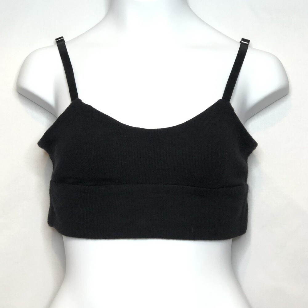 Athleta Well Rested Ribbed Sleep Bra Size XS Black Super Soft Stretch Comfort
